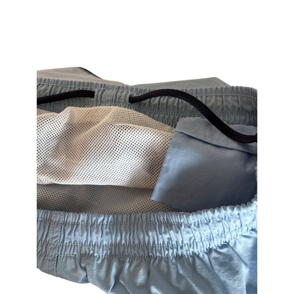 Polo Sport Vintage 90's Ralph Lauren Board Swim Trunks Blue Stripe Size Medium - Picture 8 of 10